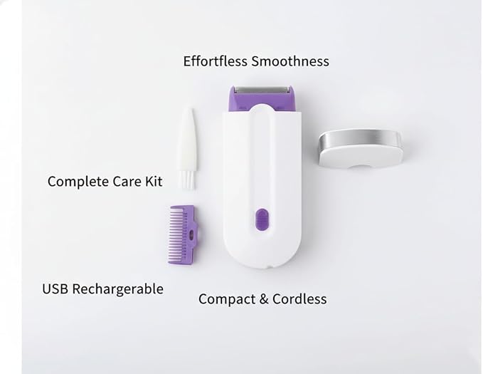 Finishing Touch Hair Epilator – 2-in-1 Painless Hair Remover for Face & Body