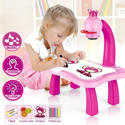 LED Projector Art Painting Table for Kids