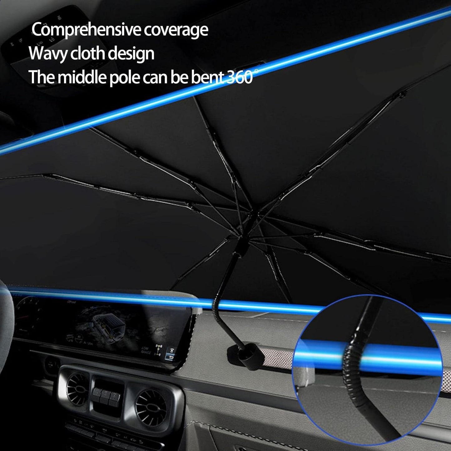 Car Windshield Sunshade - Car Sunshade Parasol Umbrella