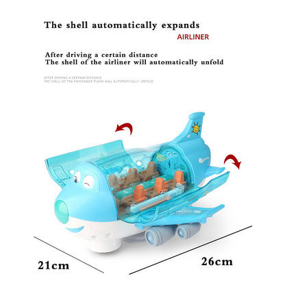 Simulation Model 360 Rotating Music Light Children's Toy Airplane